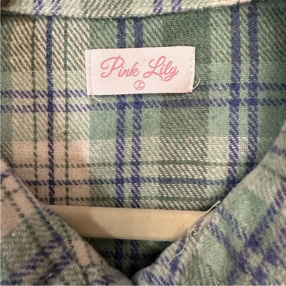 Pink Lily Plaid Shacket